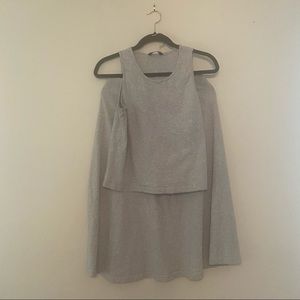 SHEIN 2piece Grey Tank Top and Skirt Size Large